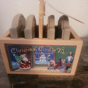 Brown Bag Christmas Cookie Art Stamping Tiles Baking/Crafting Molds Collectible